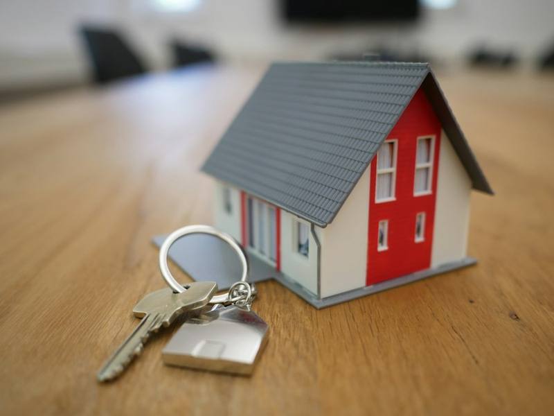 Model house with keys representing a property business
